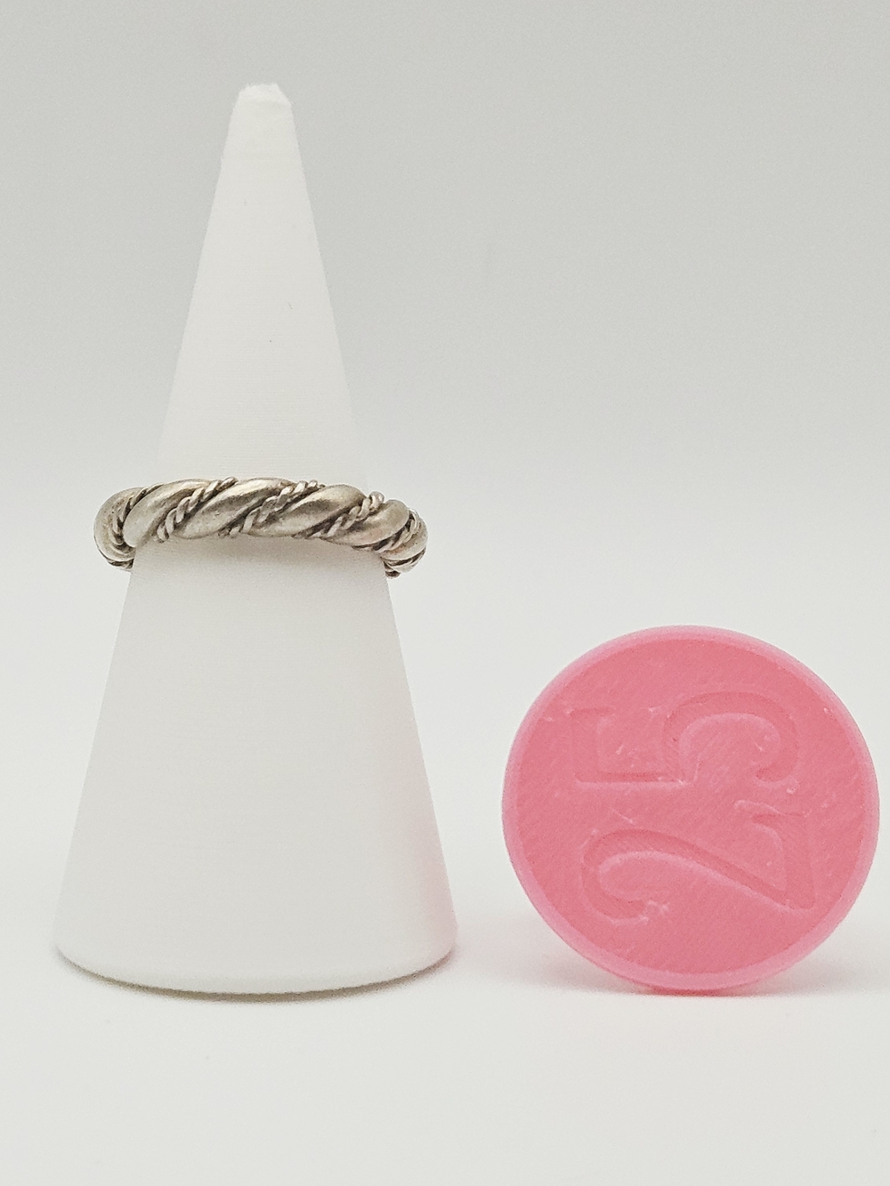 Sterling Silver Twisted Rope Stackable Ring - Picture 3 of 5